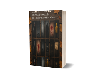 ThrillMark: 16 Printable Bookmarks for Thriller, Crime & Horror Lovers (SVG, PDF, PNG)