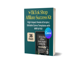 ✨ TikTok Shop Affiliate Success Kit | High-Impact Hooks & Scripts | Editable Canva Templates with MRR & PLR ✨